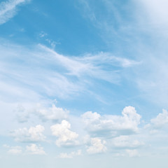 Blue sky with white clouds