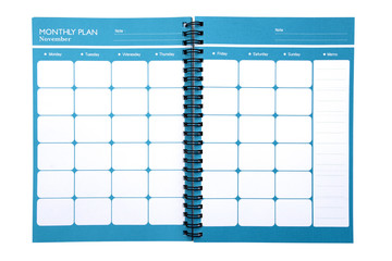 Monthly planner isolate (clipping path)