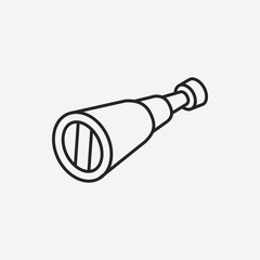 telescope line icon
