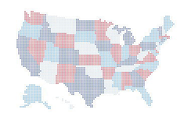 USA Map - colorful
