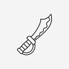Sword line icon