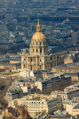 Fototapeta na wymiar Cathedral of Les Invalides with Napoleon's tomb in Paris