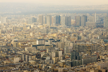 Fototapeta na wymiar Panorama of modern buildings in Paris