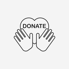 Donation line icon