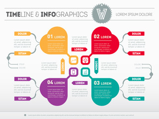 Fototapeta premium Web Template for circle diagram or presentation. Business concep