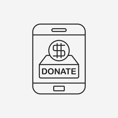 Donation line icon