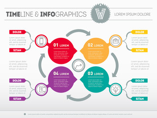 Web Template for circle diagram or presentation. Business concep