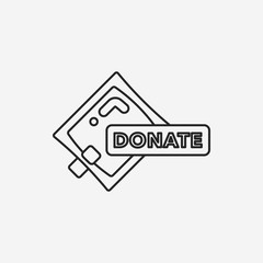 Donation line icon