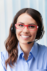 Support phone operator in headset
