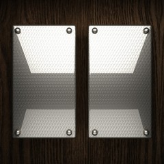 wooden background with metal element