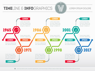 Fototapeta na wymiar Horizontal Infographic timelines. Vector web template for presen