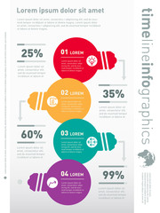 Web Template for vertical diagram or presentation. Business conc