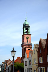 Fototapeta premium Remonstrantenkirche in Friedrichstadt - Nordfriesland 