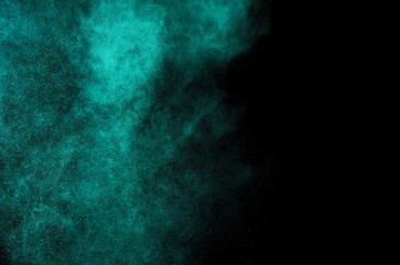 Fototapeta premium Abstract aquamarine paint Holi.