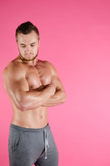 Fototapeta premium man in pink