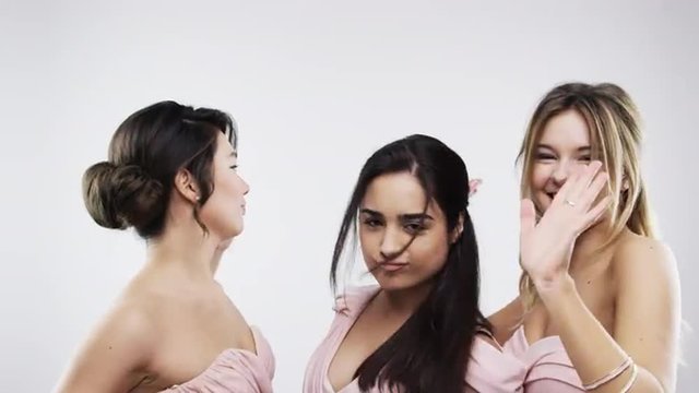 Bridesmaid dancing slow motion wedding photo booth series