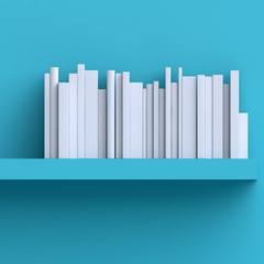 Shelf on the wall with books or magazines.