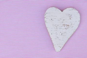 Herz Weiß Shabby - Glückwunsch Karte Geburt Mädchen