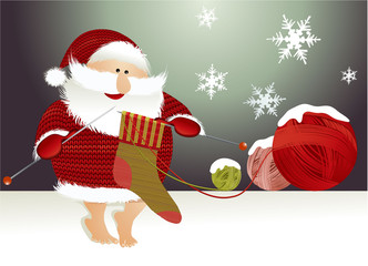 
Christmas background with Santa Claus