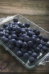 tray of blueberries