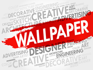 WALLPAPER word cloud, business concept