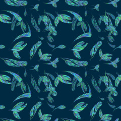 Pattern with feathers