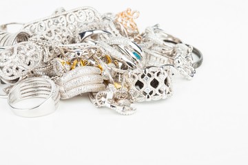 Many fashionable women's jewelry - Stock Image macro.