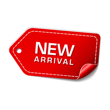 New Arrival Red Vector Icon Design Stock Vector | Adobe Stock