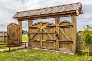 Rural gate of the yard