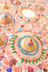 Background made of beautiful jewelry and chinaware