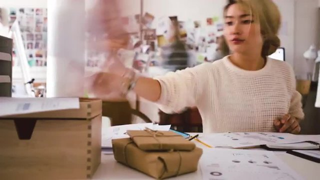 Mixed race group of people timelapse hipster office small business start up company planning creative meeting