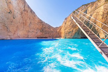 Shipwreck beach on Zakynthos Island, Greece