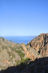calanques de piana surplombant la mer