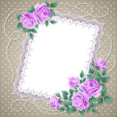 Retro background with roses