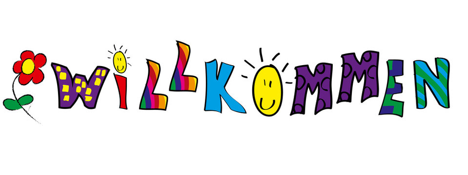 Willkommen Kinderzeichnung