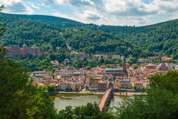Fototapeta na wymiar Heidelberg city at the river Neckar