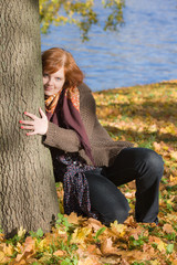 girl near the tree