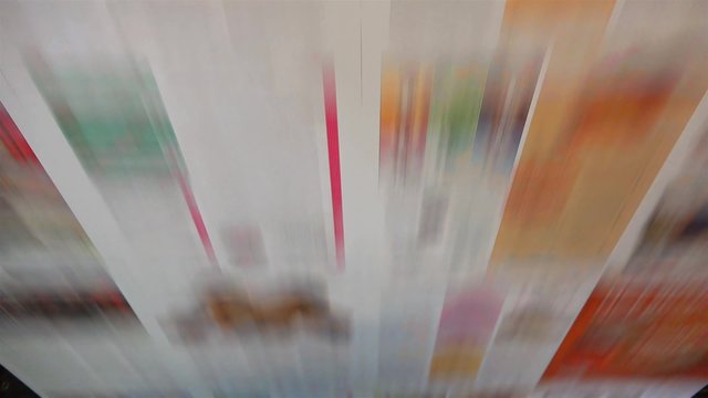 Web set offset print shop newspapers Printint, Newspapers coming off the rotation printing press industrial machine. UHD 4K steadycam stock footage