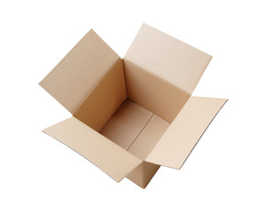 cardboard box isolated on white background