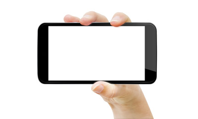 Hand with mobile phone