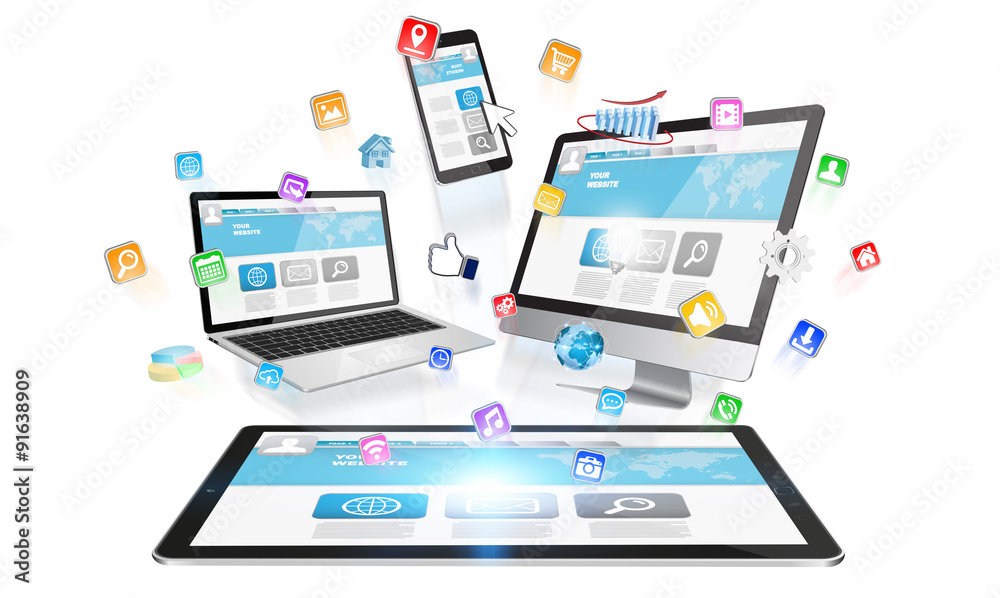 Poster modern tech device