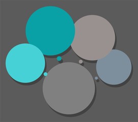 The scheme, four sectors, frame for text, infographics. 