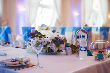 table set for wedding or another catered event dinner