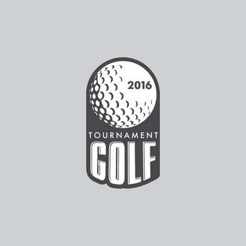 Retro Vintage Hipster Golft Vector Logo.