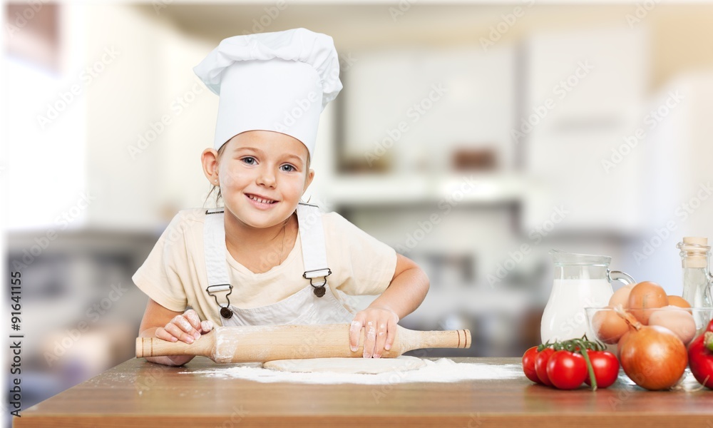 Wall mural Cute bake chef.