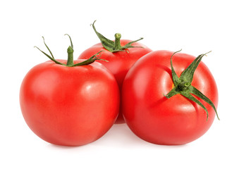 Tomatoes isolated on white