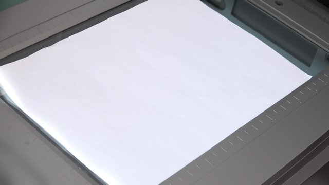 4k scaner light copy the document side view, UHD stock footage