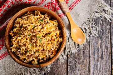 Rice with minced meat