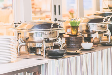 Selective focus point on Catering buffet food in restaurant - Li