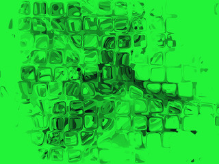 Green abstract square shape geometric background.